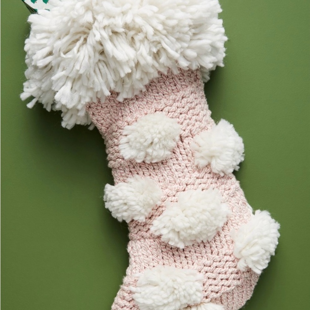 🎀 Pair of Anthropologie Cindy Pom Christmas Stockings (Set of 2) — NWT 🎀